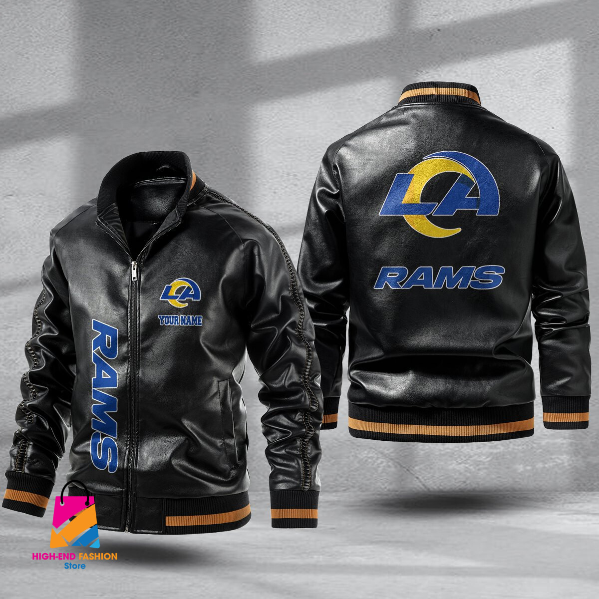 Los Angeles Rams NFL Style Leather Jacket For Fans