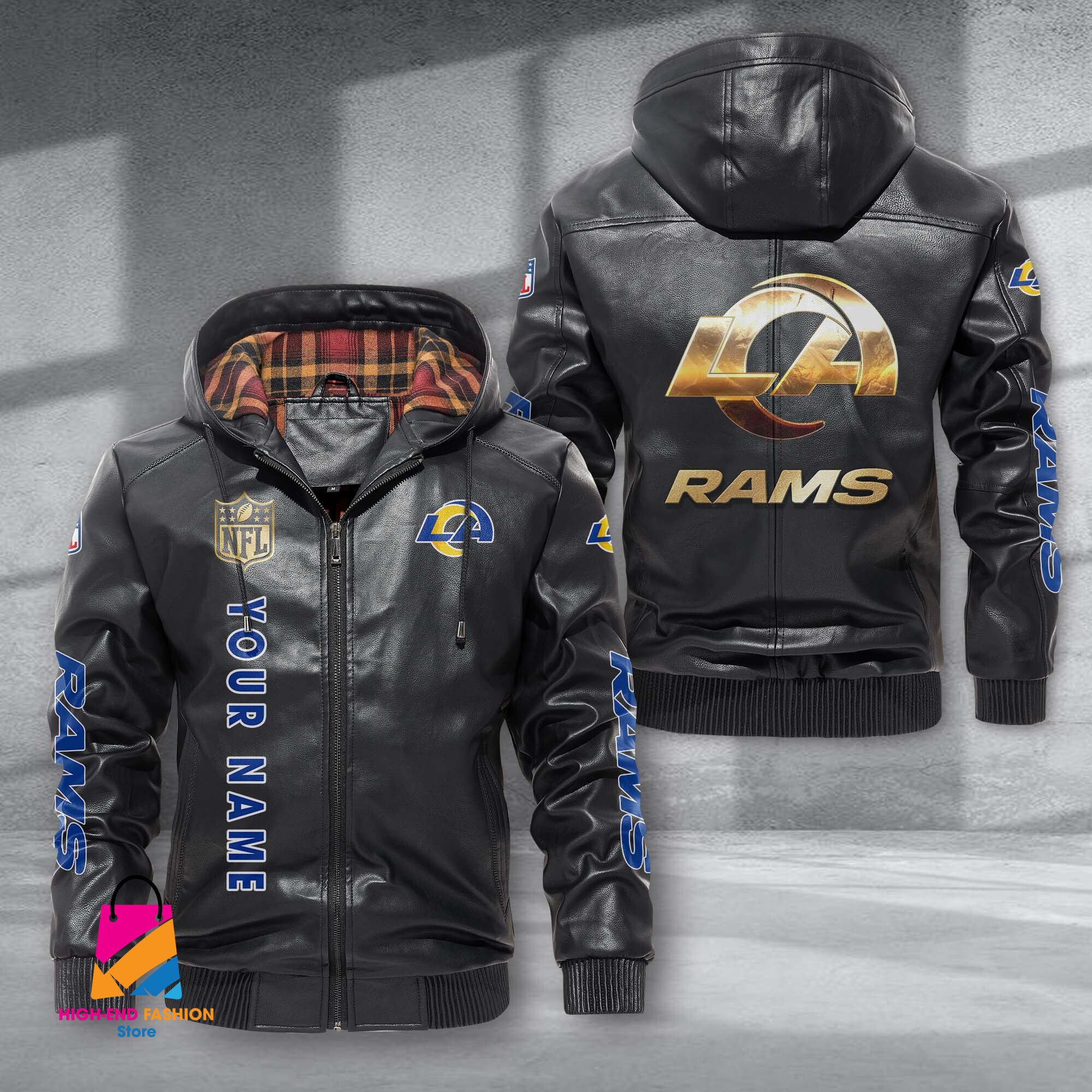 Los Angeles Rams NFL Style Leather Jacket For Fans