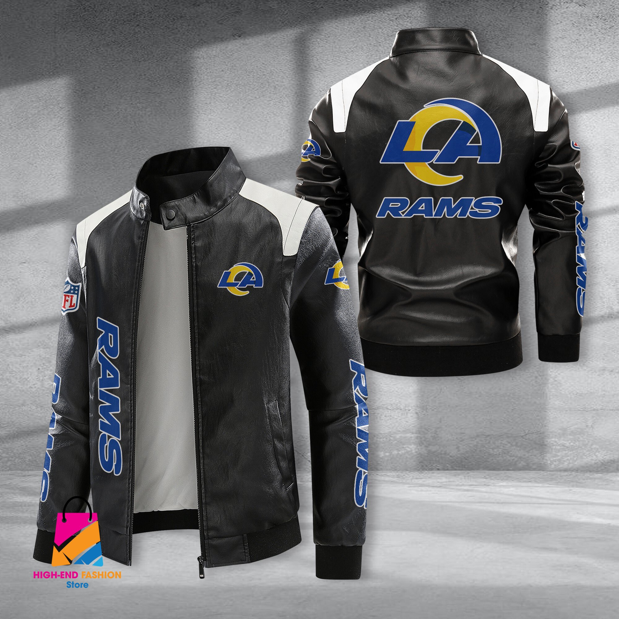 Los Angeles Rams NFL Style Leather Jacket For Fans