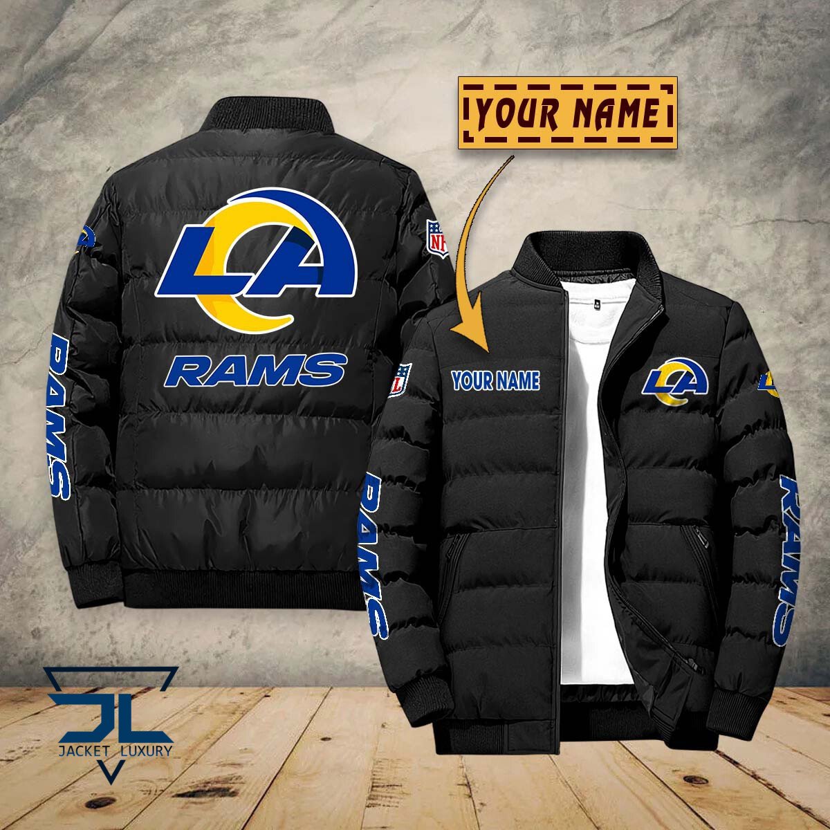 Los Angeles Rams NFL Style Puffer Jacket For Fans