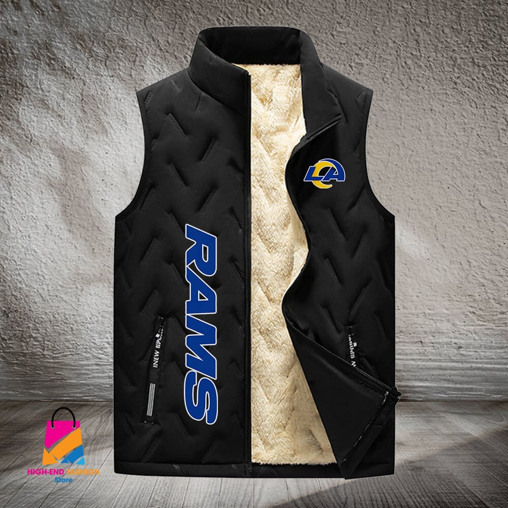 Los Angeles Rams NFL Style Sleeveless Puffer Jacket For Fans