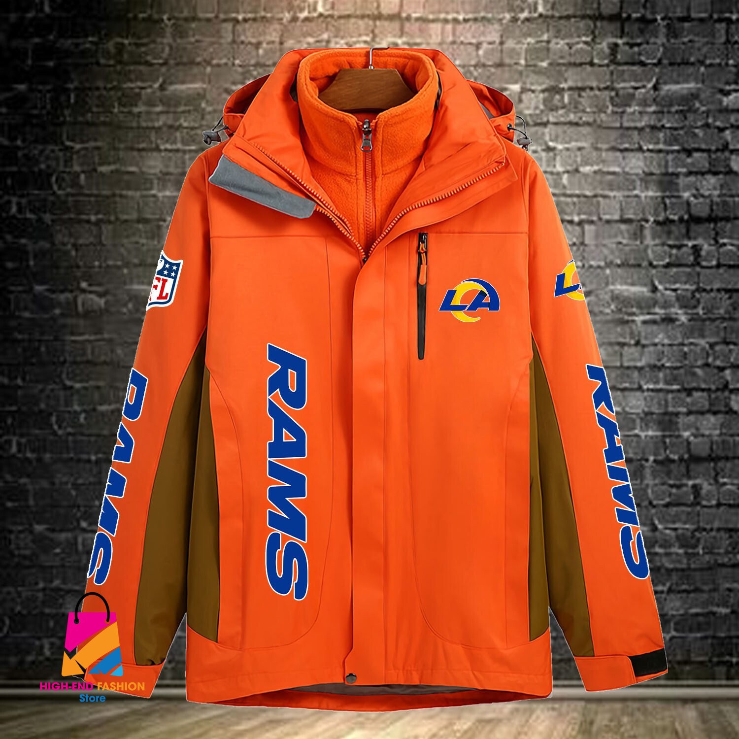 Los Angeles Rams NFL Style Windbreaker Jacket For Fans