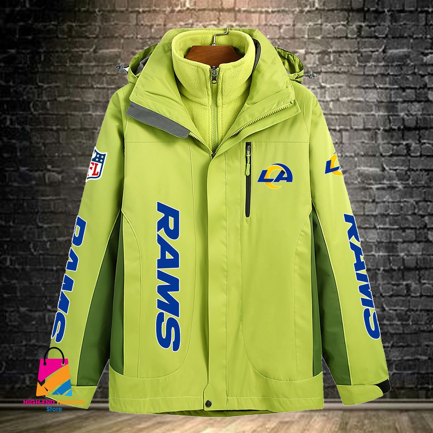 Los Angeles Rams NFL Style Windbreaker Jacket For Fans