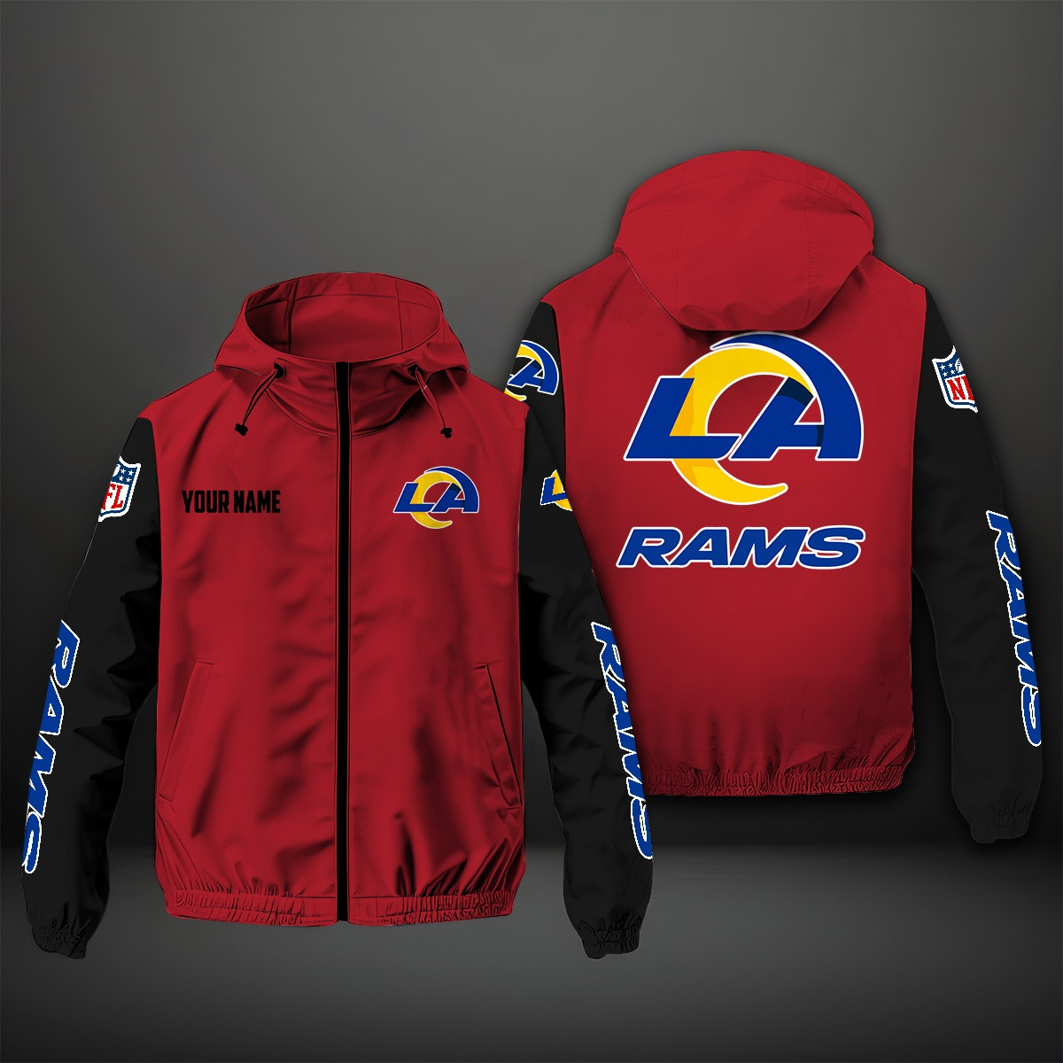 Los Angeles Rams NFL Style Windbreaker Jacket For Fans