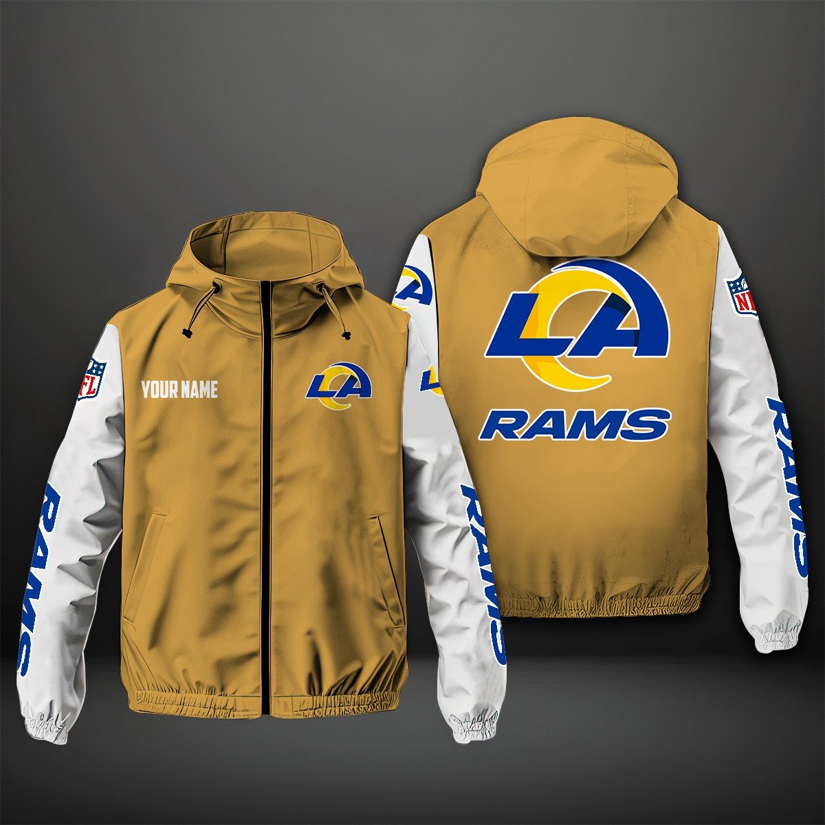 Los Angeles Rams NFL Style Windbreaker Jacket For Fans