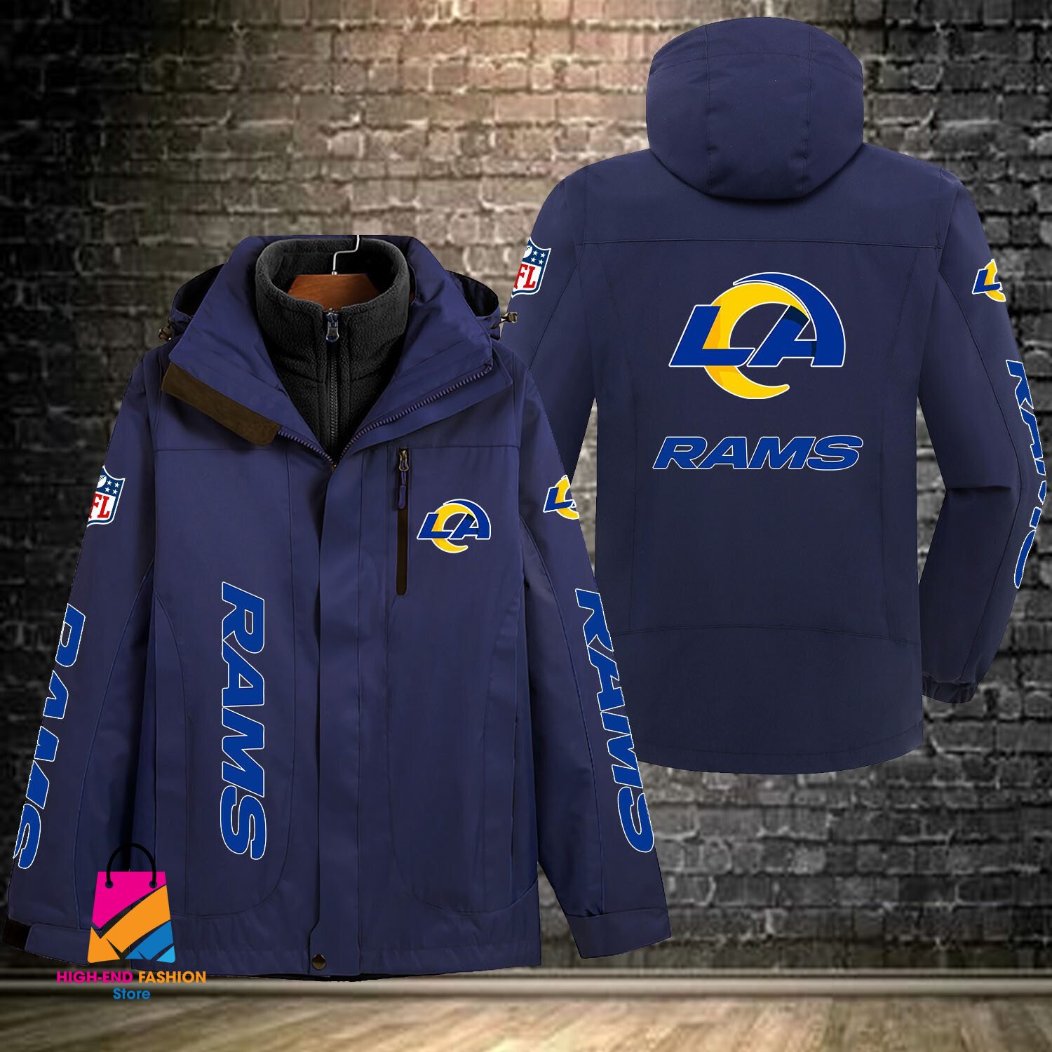 Los Angeles Rams NFL Style Windbreaker Jacket For Fans
