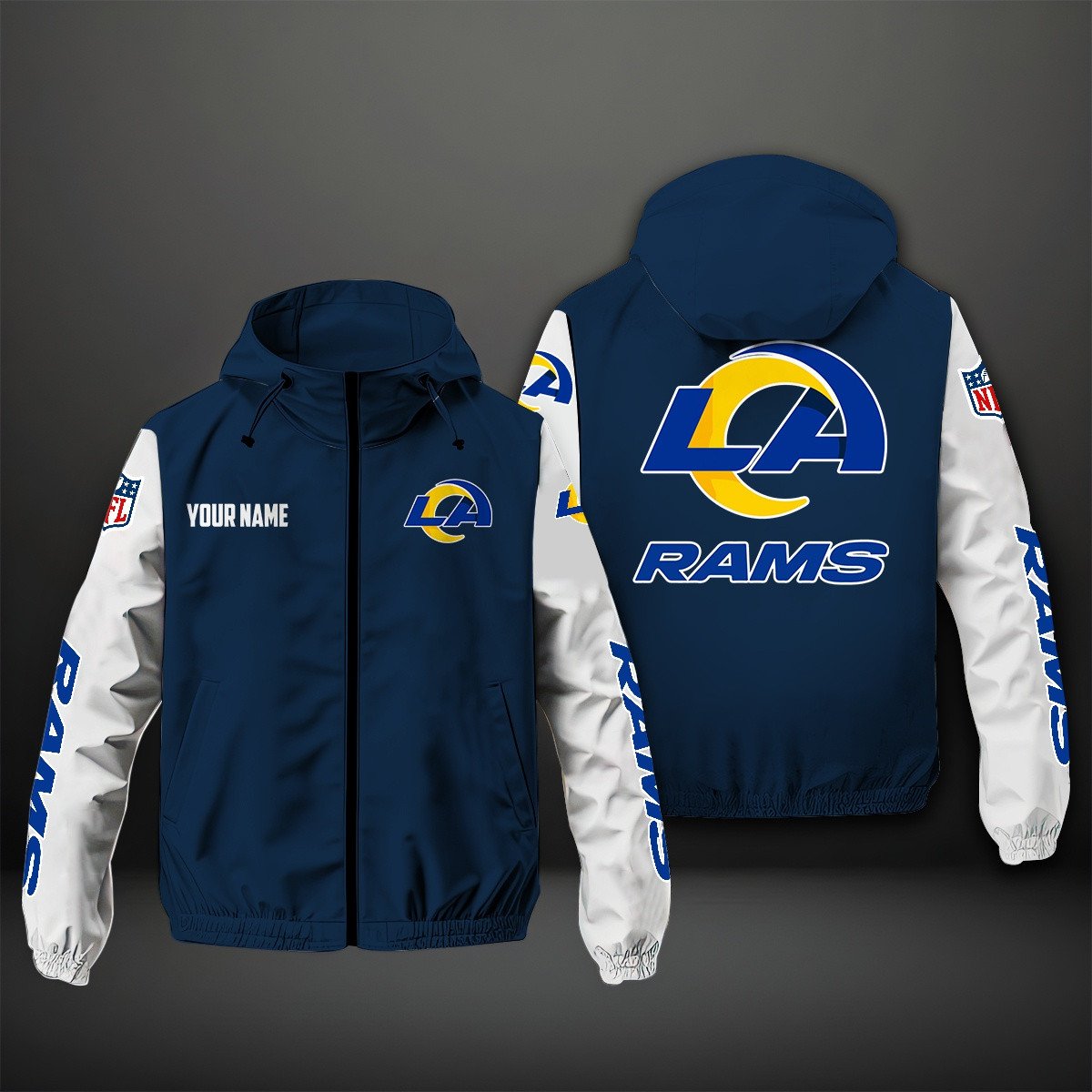 Los Angeles Rams NFL Style Windbreaker Jacket For Fans