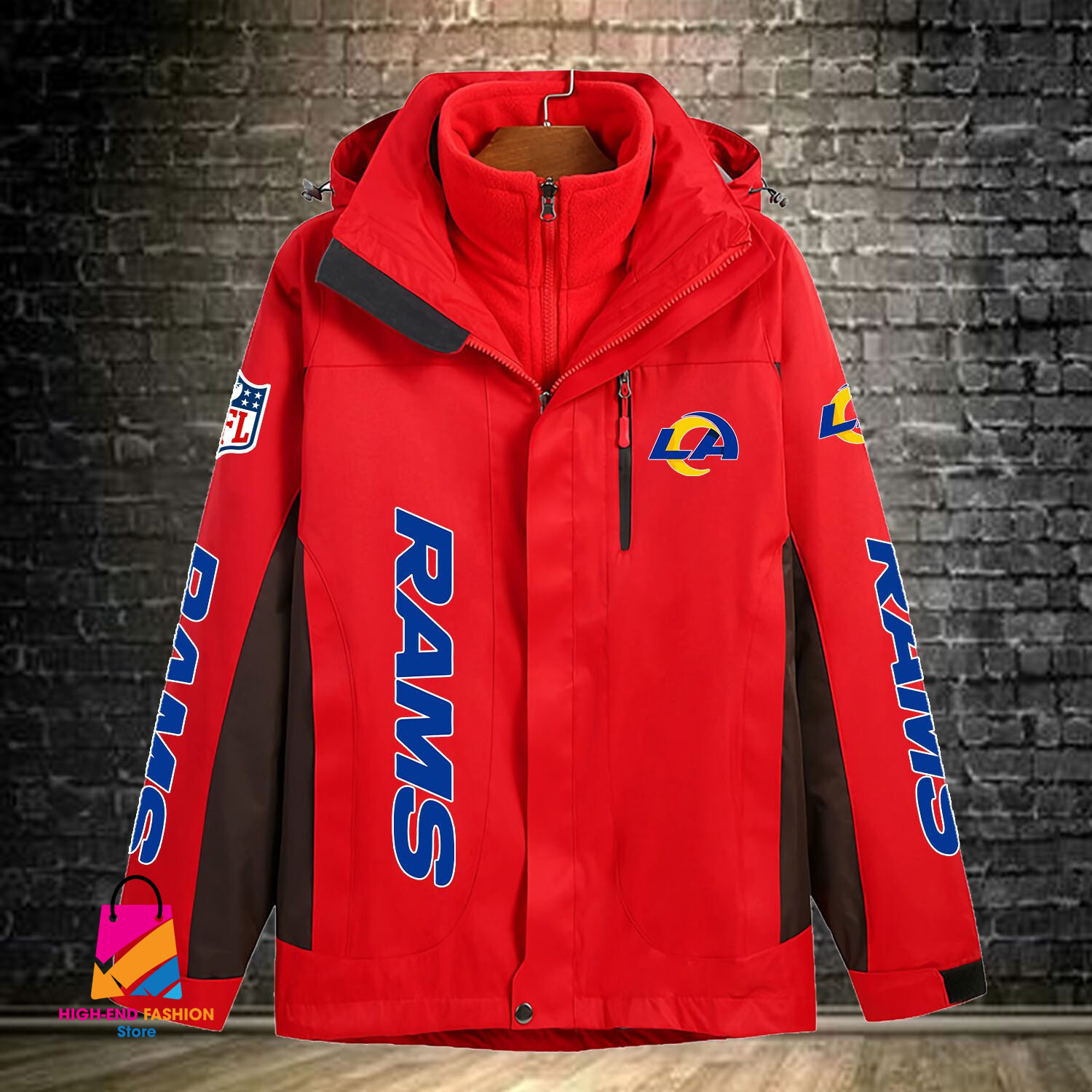 Los Angeles Rams NFL Style Windbreaker Jacket For Fans