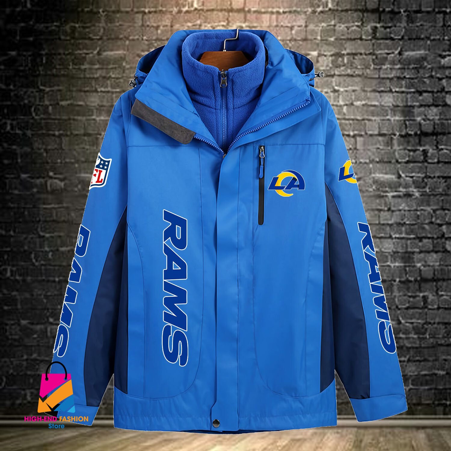 Los Angeles Rams NFL Style Windbreaker Jacket For Fans