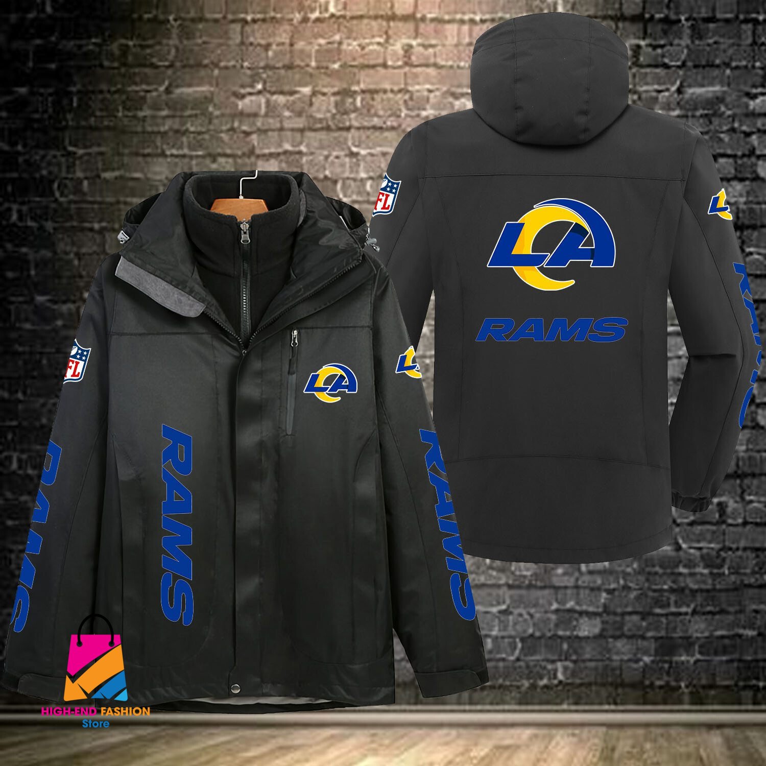 Los Angeles Rams NFL Style Windbreaker Jacket For Fans