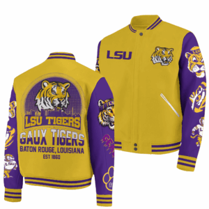 LSU Tigers NCAA Style Baseball Jacket For Fans