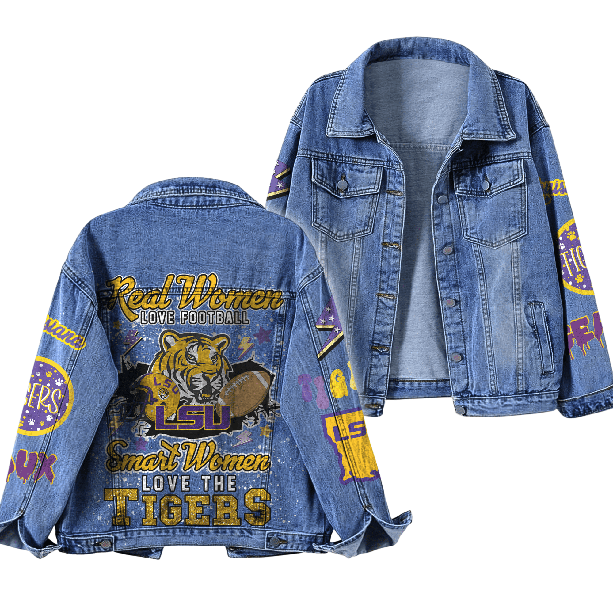 LSU Tigers NCAA Style Denim Jacket For Fans