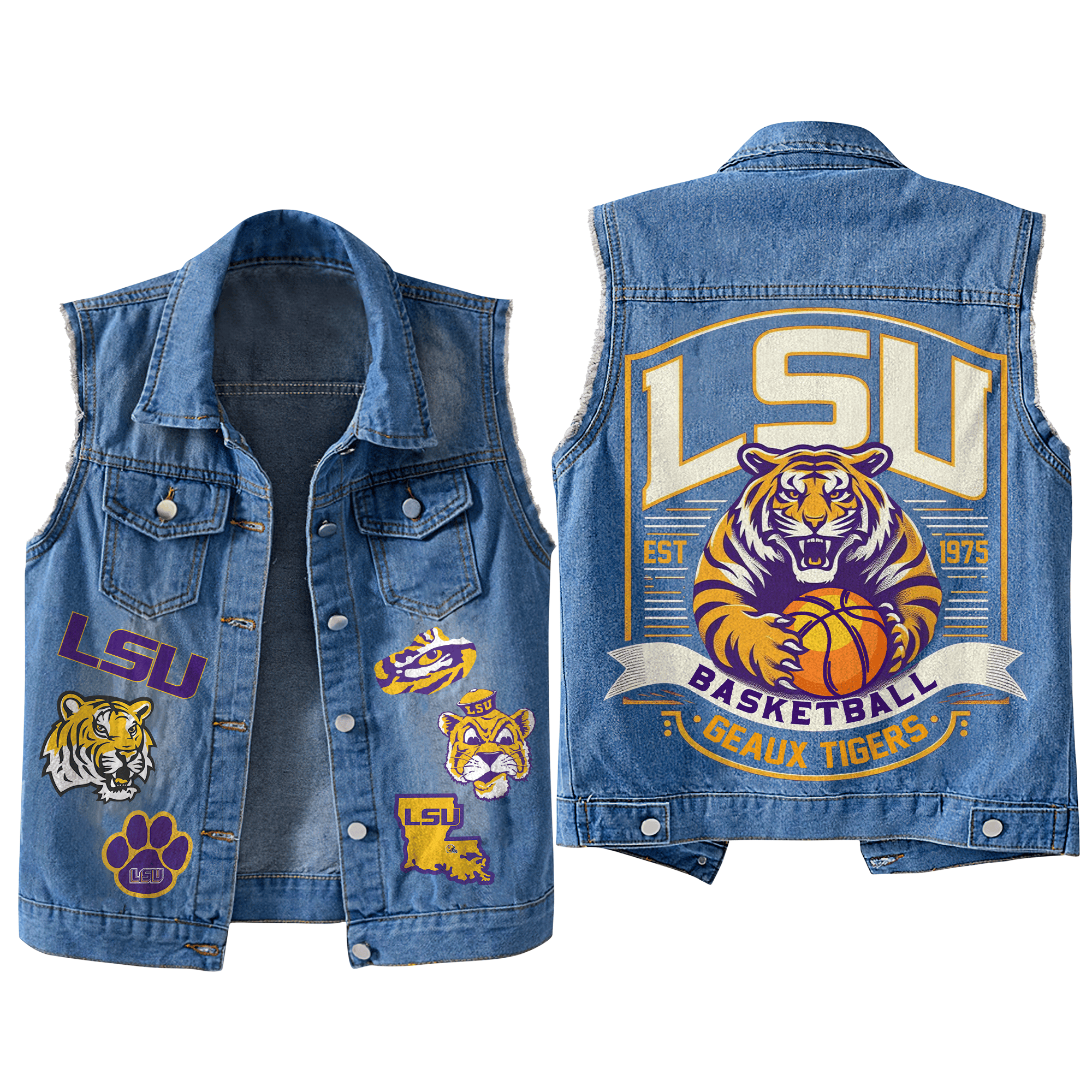 LSU Tigers NCAA Style Sleeveless Jacket For Fans