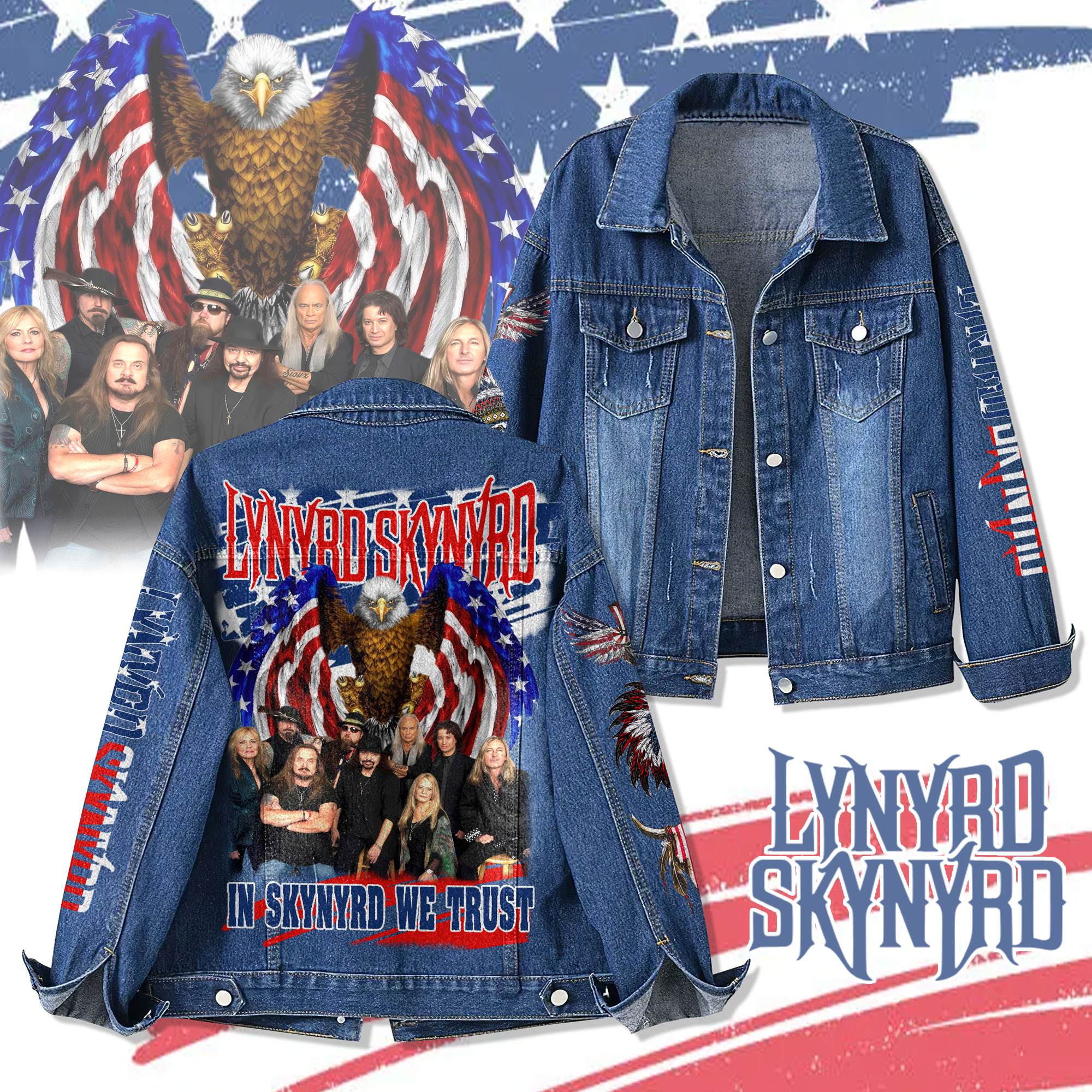 Lynyrd Skynyrd Music Denim Jacket Gift For Fans