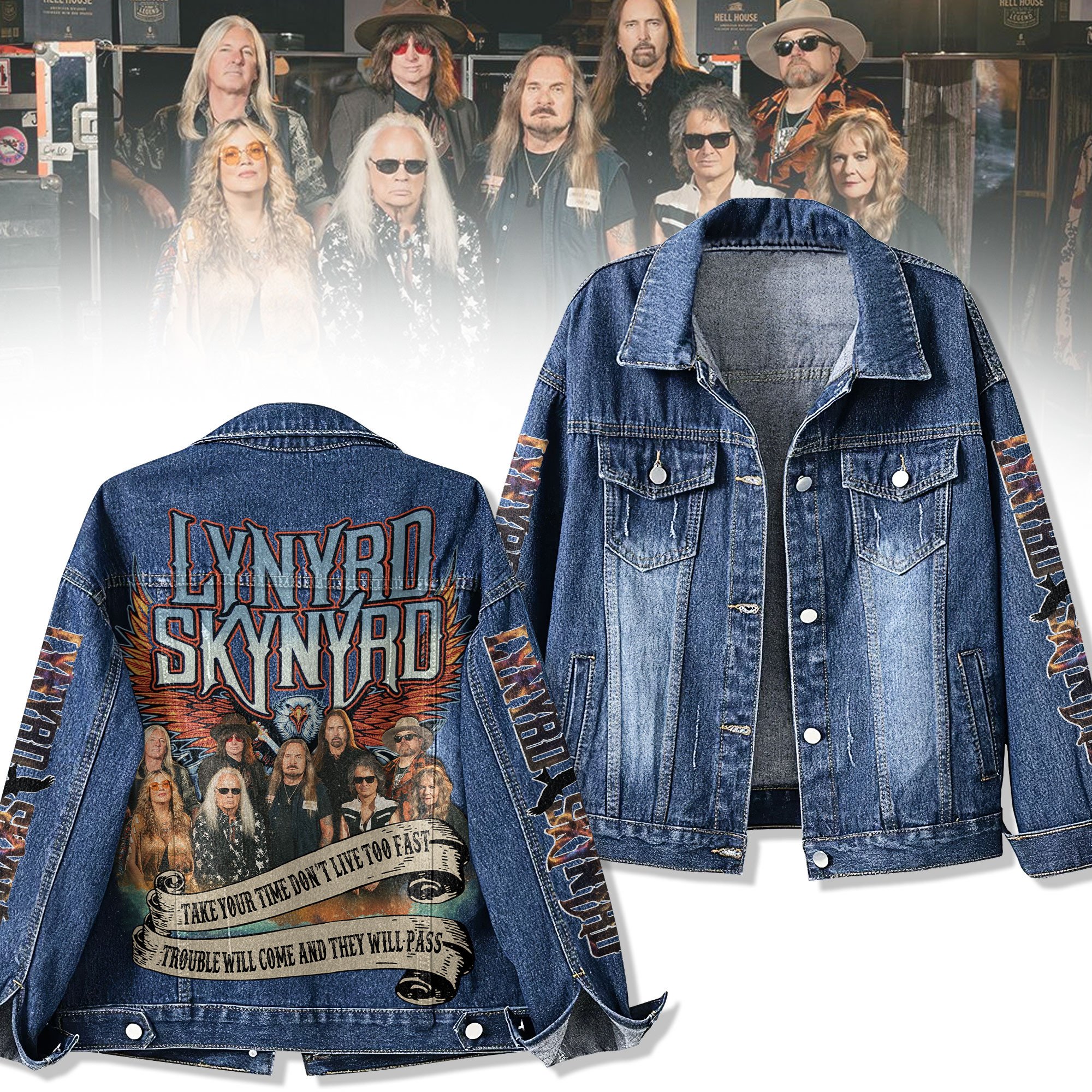Lynyrd Skynyrd Music Denim Jacket Gift For Fans