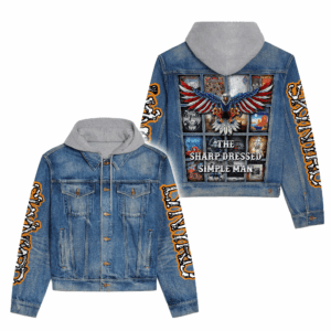 Lynyrd Skynyrd Music Style Hooded Denim Jacket For Fans