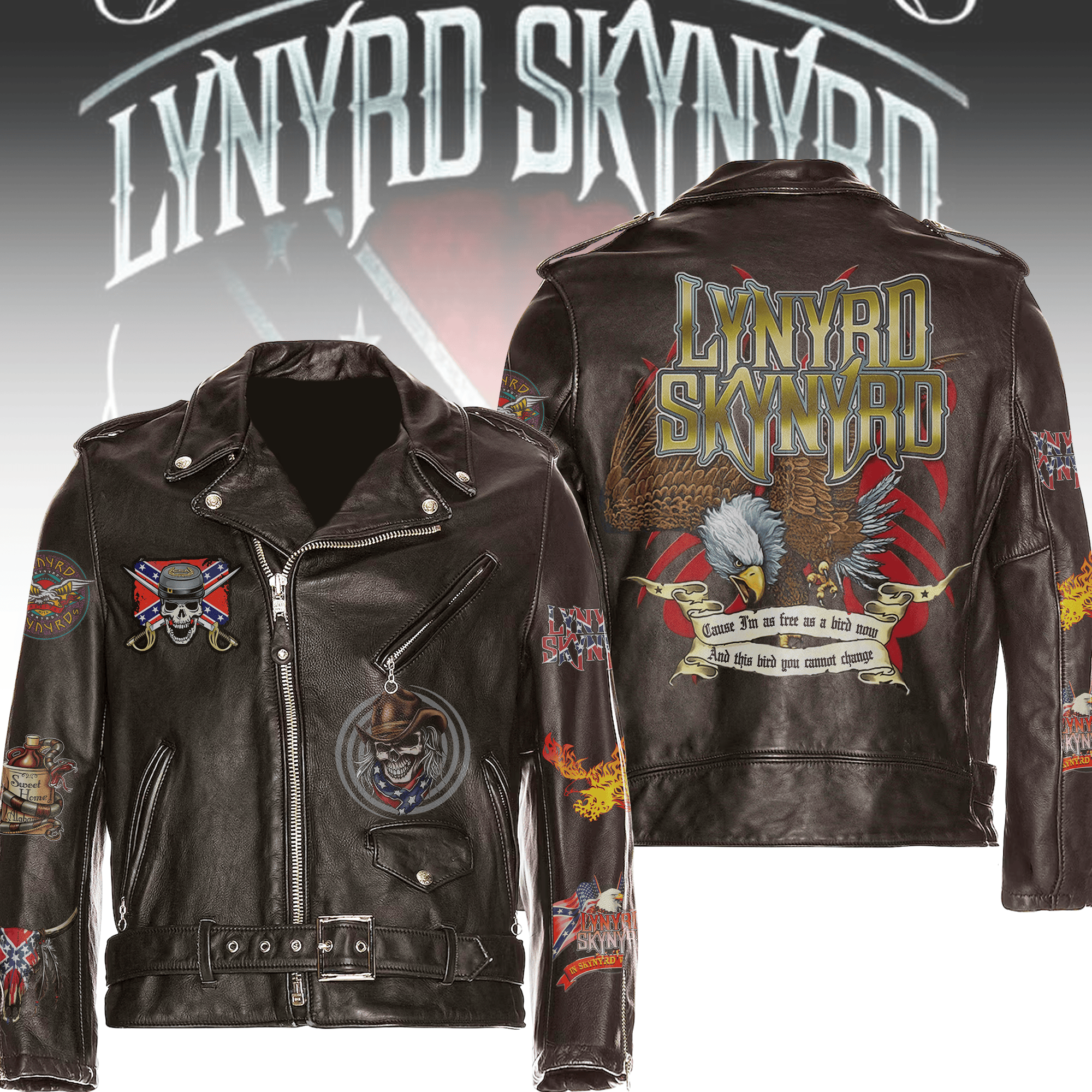 Lynyrd Skynyrd Music Style Leather Jacket For Fans