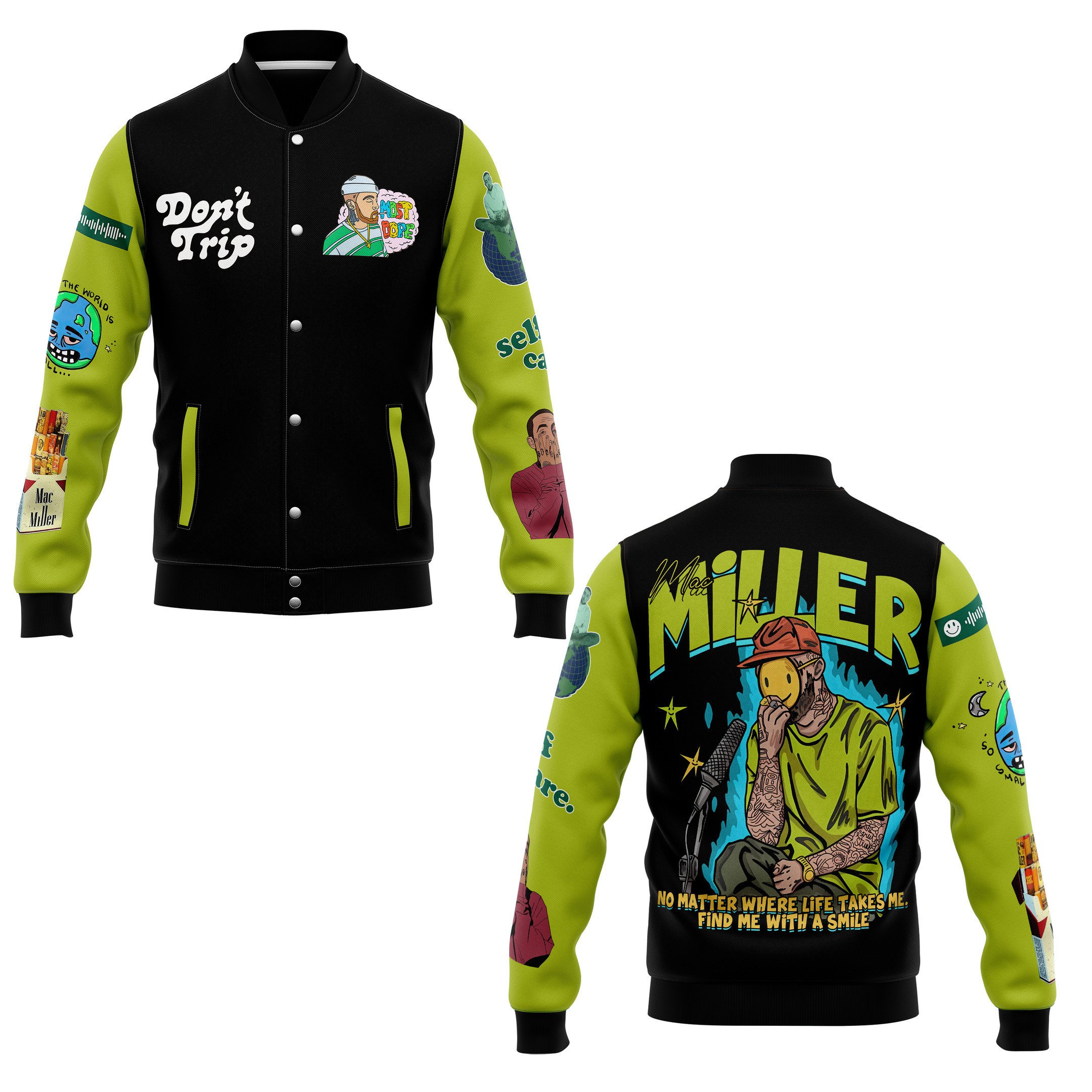Mac Miller Music Style Baseball Jacket For Fans