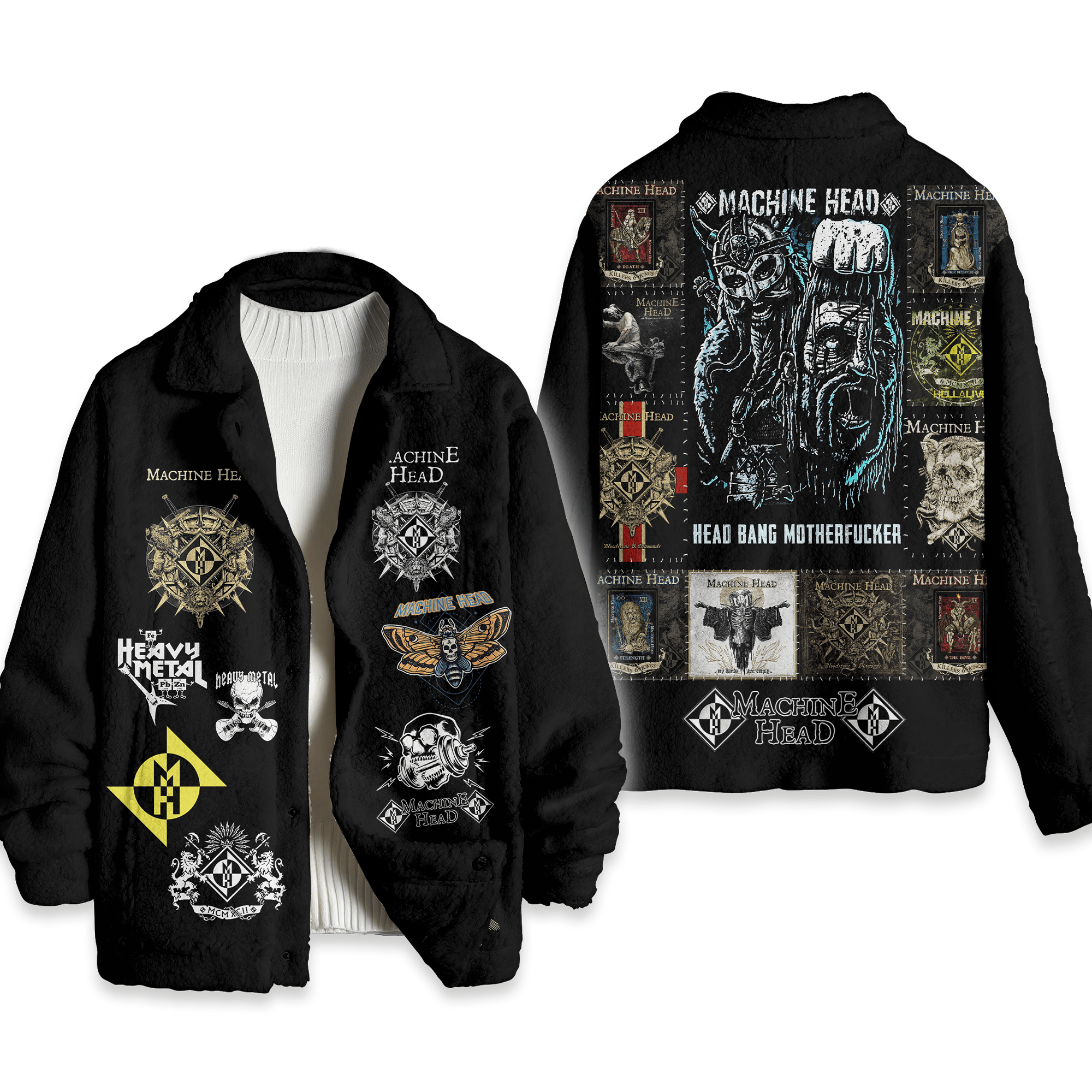 Machine Head Music Style Fleece Jacket For Fans