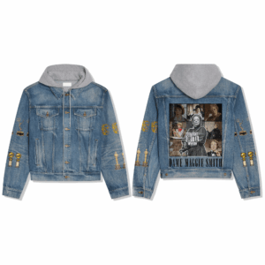 Maggie Smith Actress Style Hooded Denim Jacket For Fans