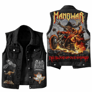Manowar Music Style Sleeveless Jacket For Fans