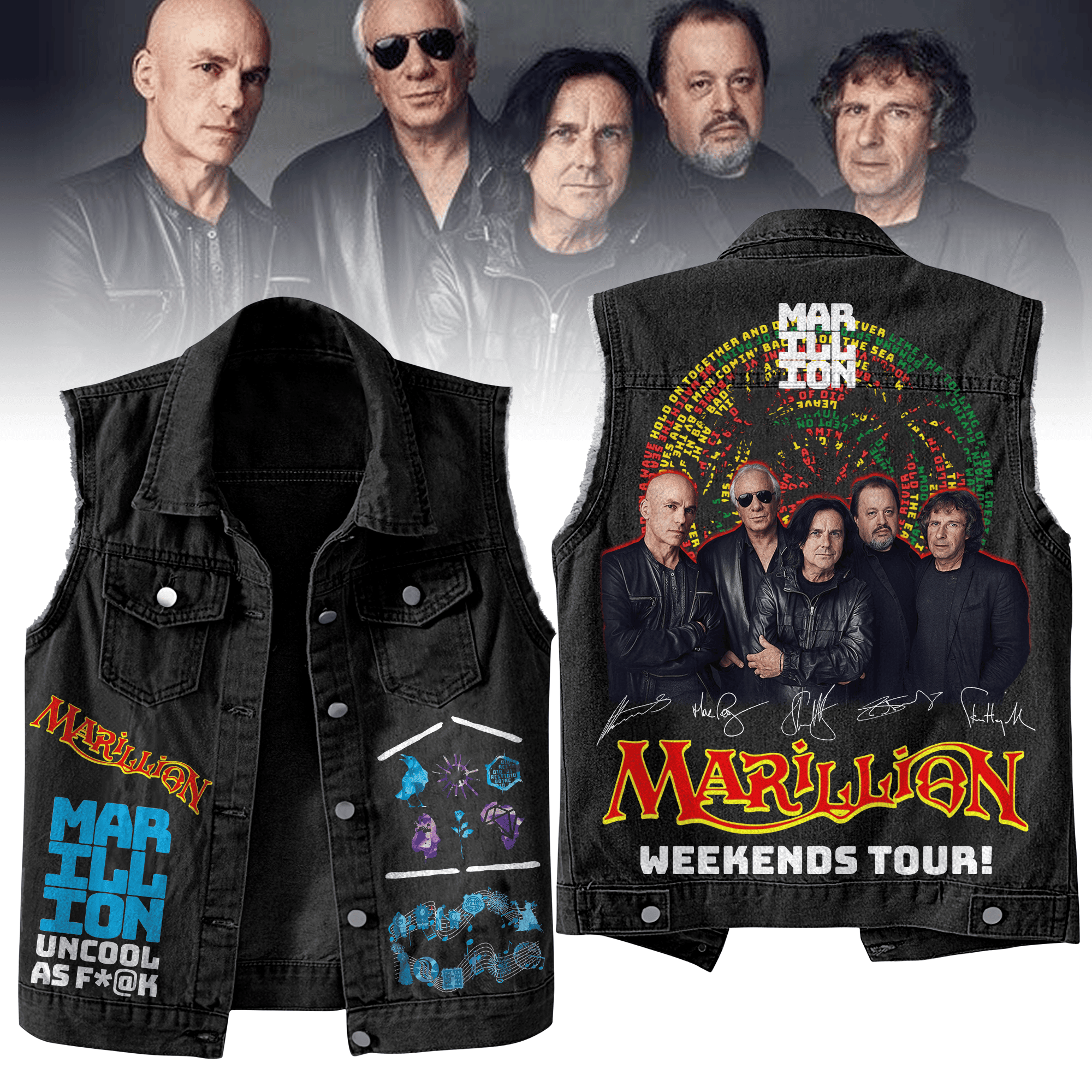 Marillion Weekends Tour Music Style Sleeveless Jacket For Fans