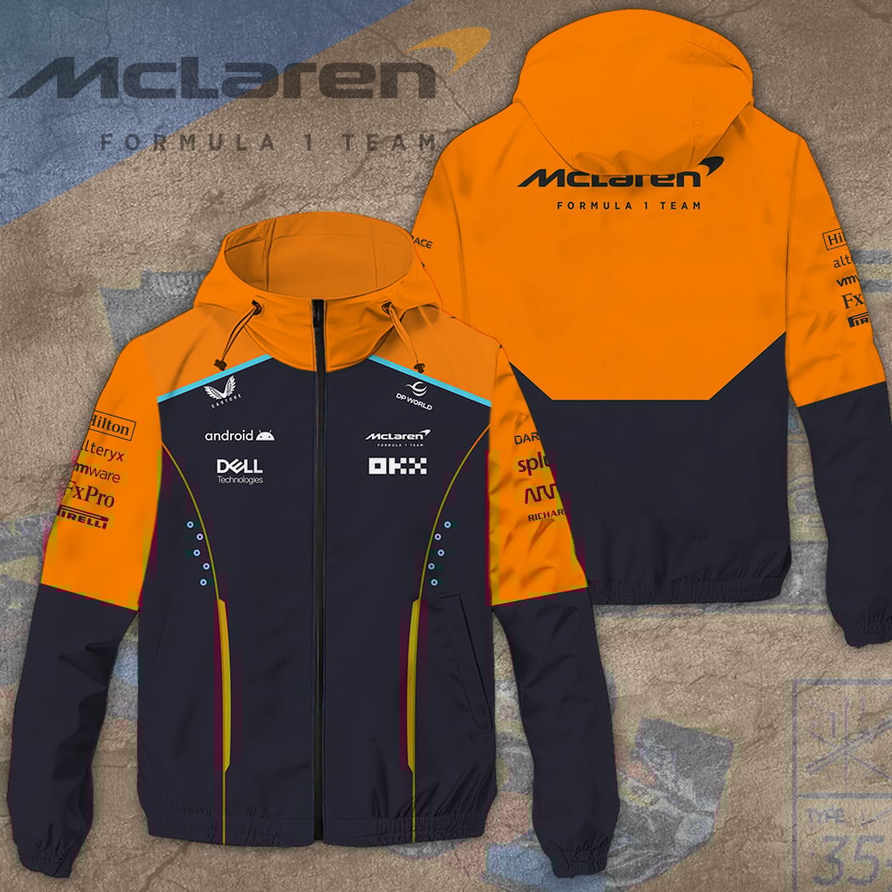 McLaren F1 Racing Style Windbreaker Jacket For Fans