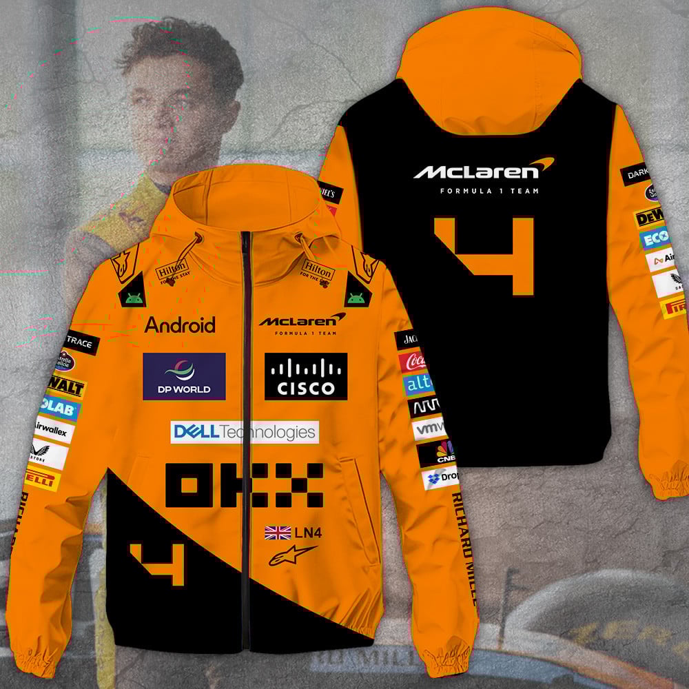 McLaren F1 Racing Style Windbreaker Jacket For Fans