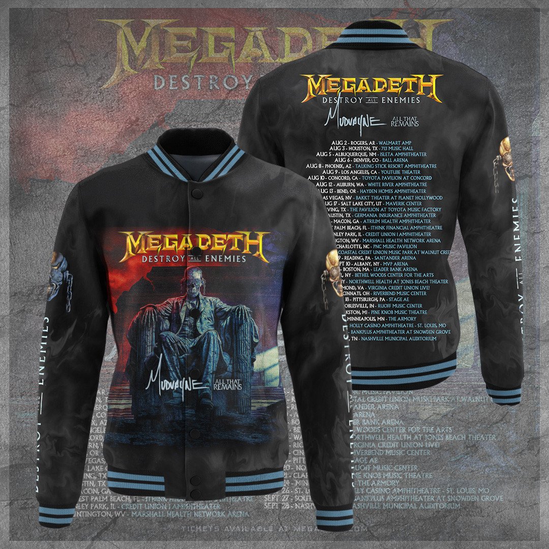 Megadeth Music Style Baseball Jacket For Fans
