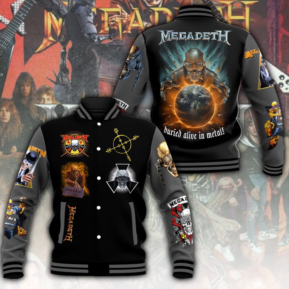 Megadeth Music Style Baseball Jacket For Fans