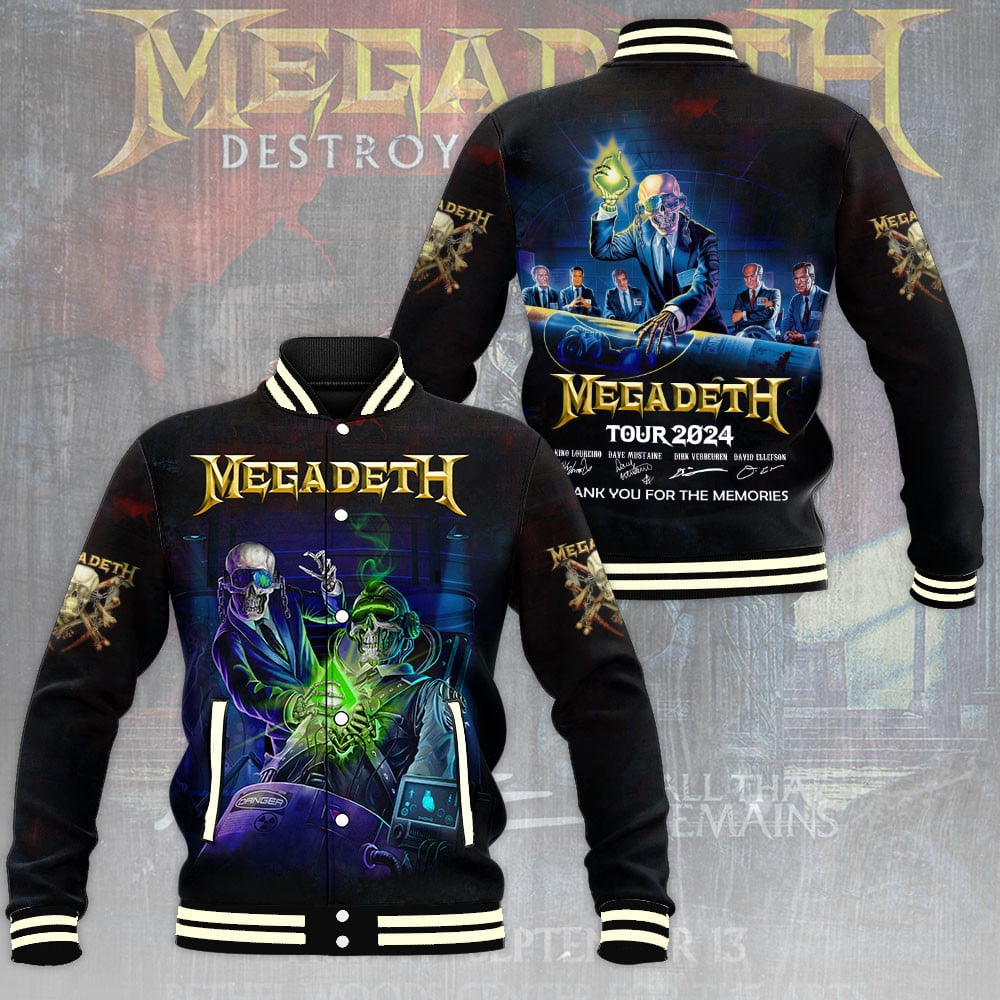 Megadeth Music Style Baseball Jacket For Fans