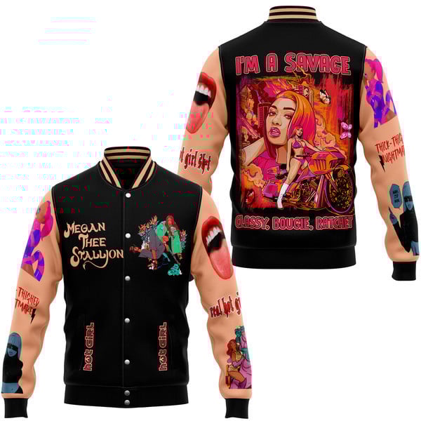 Megan Thee Stallion Music Style Baseball Jacket For Fans
