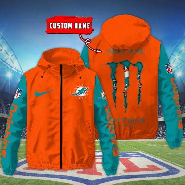 Miami Dolphins NFL Personalized Style Windbreaker Jacket For Fans