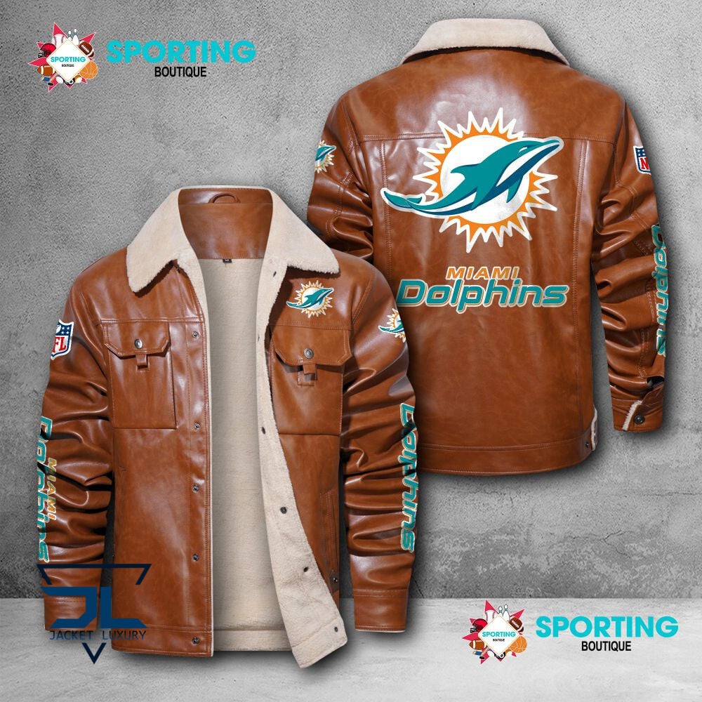 Miami Dolphins NFL Style Leather Jacket For Fans