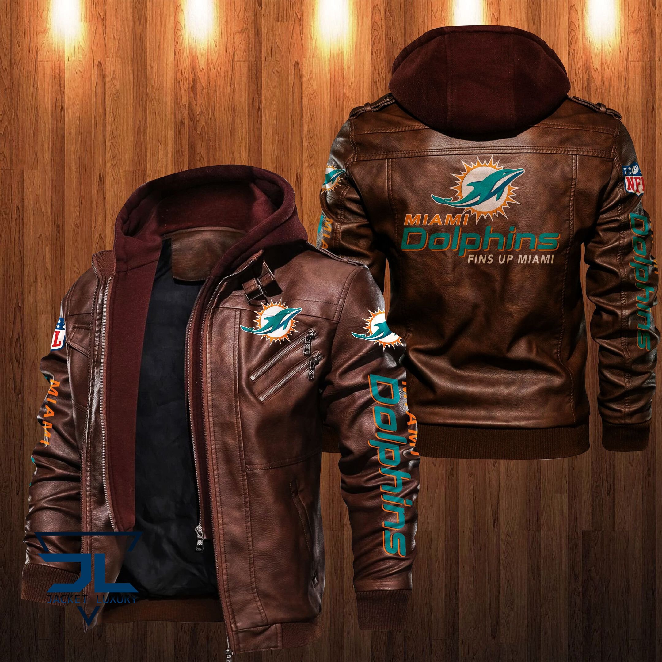 Miami Dolphins NFL Style Leather Jacket For Fan