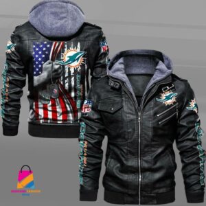 Miami Dolphins NFL Style Leather Jacket For Fan