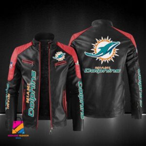 Miami Dolphins NFL Style Leather Jacket For Fans