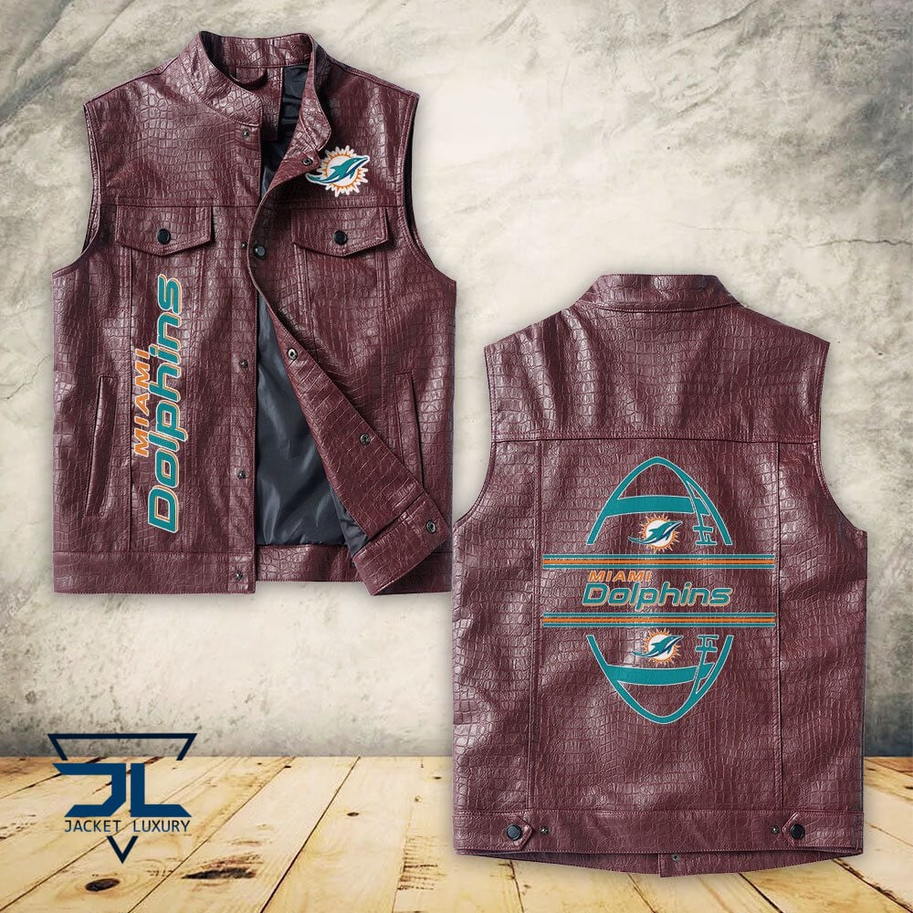 Miami Dolphins NFL Style Leather Jacket For Fans