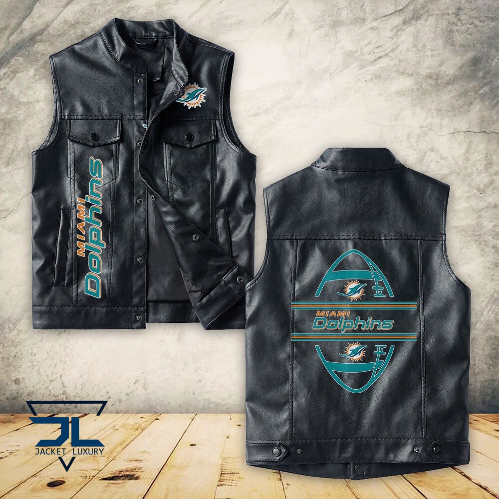 Miami Dolphins NFL Style Leather Jacket For Fans