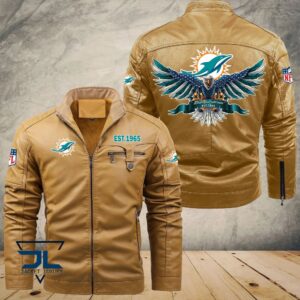 Miami Dolphins NFL Style Leather Jacket For Fans