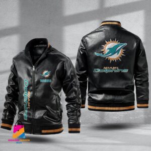 Miami Dolphins NFL Style Leather Jacket For Fans