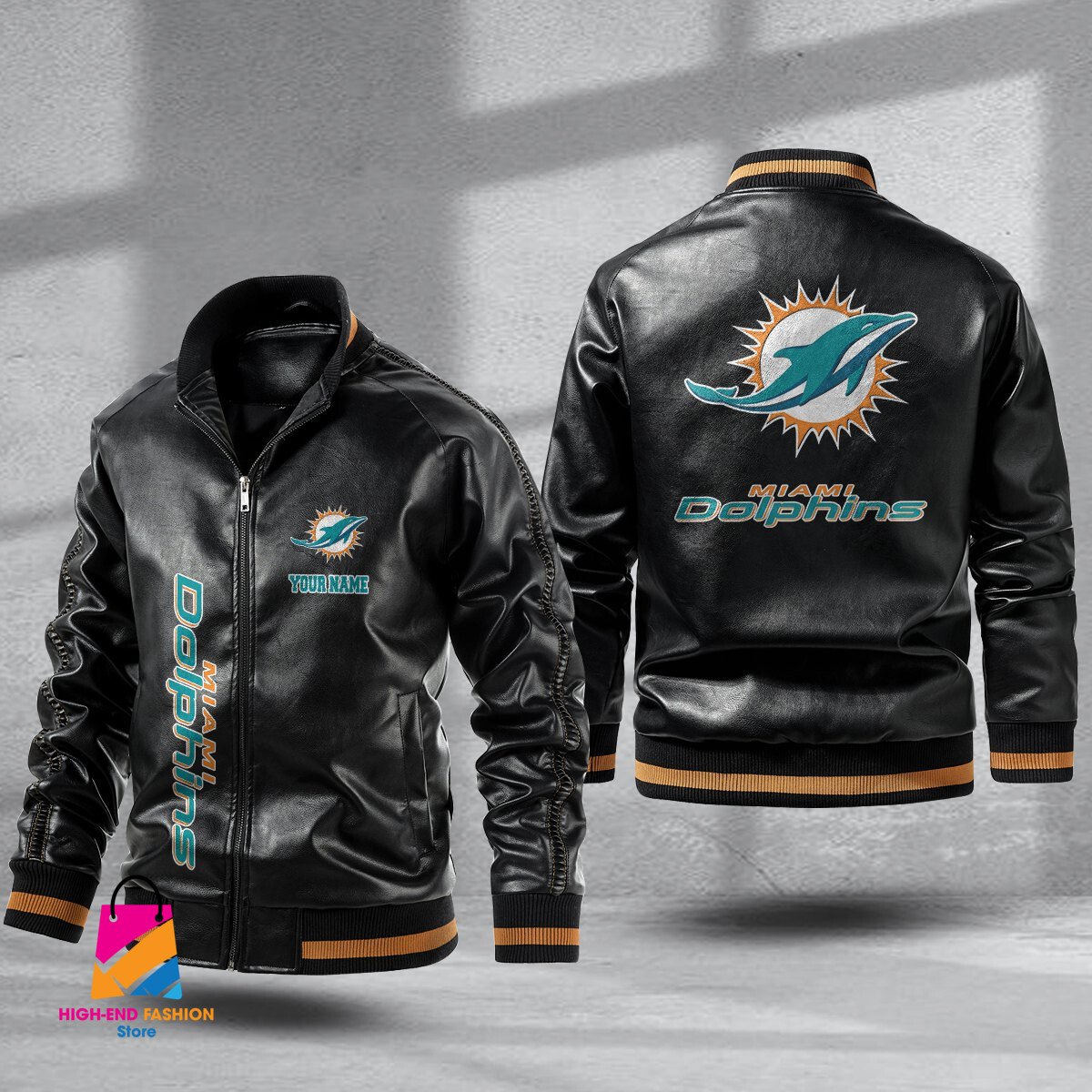 Miami Dolphins NFL Style Leather Jacket For Fans