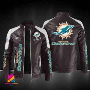 Miami Dolphins NFL Style Leather Jacket For Fans