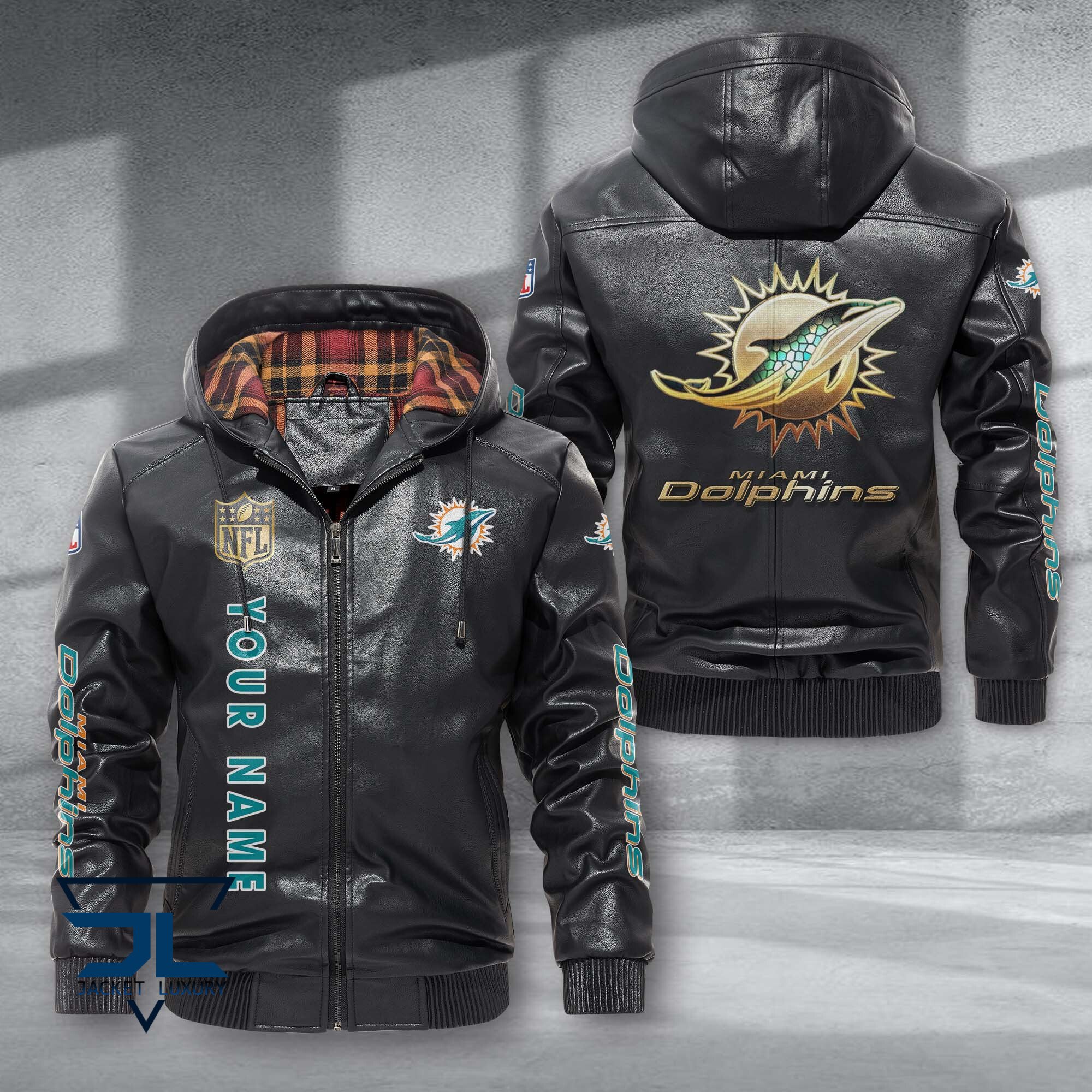 Miami Dolphins NFL Style Leather Jacket For Fans