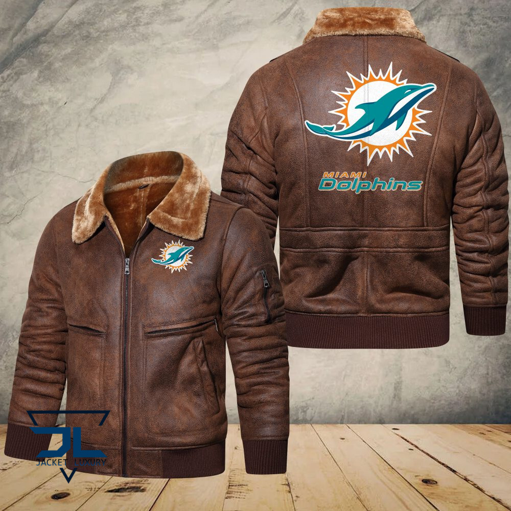 Miami Dolphins NFL Style Leather Jacket For Fans