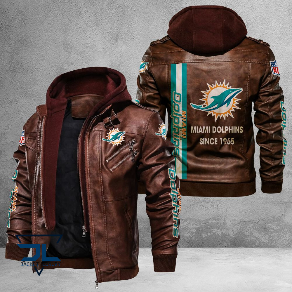 Miami Dolphins NFL Style Leather Jacket For Fans
