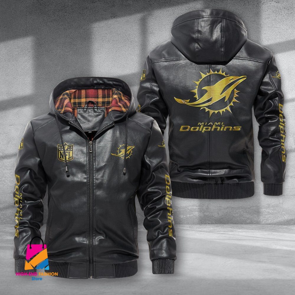 Miami Dolphins NFL Style Leather Jacket For Fans