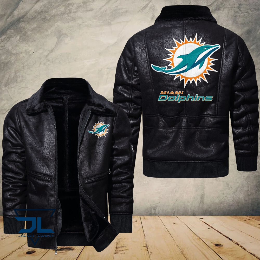 Miami Dolphins NFL Style Leather Jacket For Fans