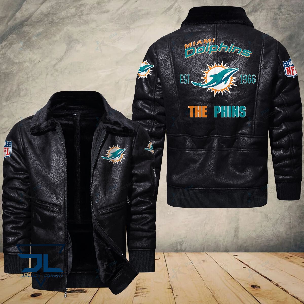 Miami Dolphins NFL Style Leather Jacket For Fans