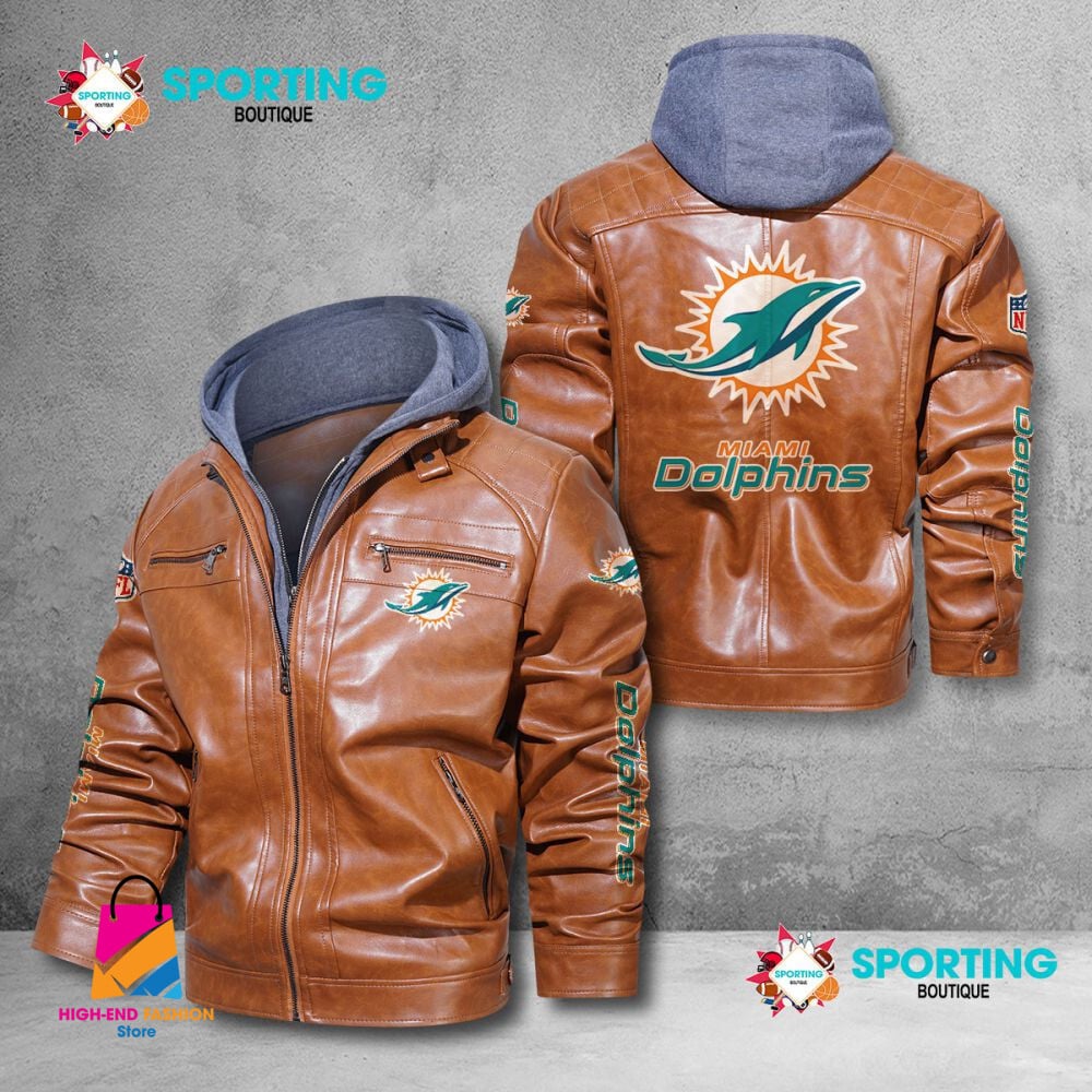 Miami Dolphins NFL Style Leather Jacket For Fans